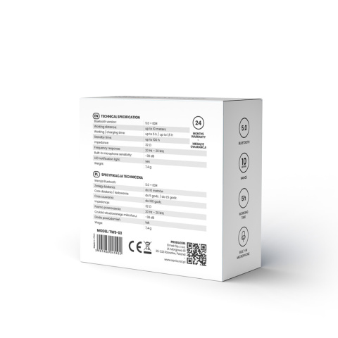 Bezprzewodowe słuchawki Bluetooth TWS-03 Bezprzewodowe słuchawki Bluetooth TWS-03