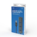 3-portowy hub USB-A z adapterem RJ-45 AK-58