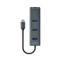 3-portowy hub USB-C z adapterem RJ-45 AK-57