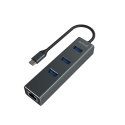 3-portowy hub USB-C z adapterem RJ-45 AK-57