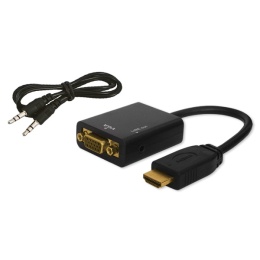Adapter HDMI (M) - VGA (F) z audio CL-23