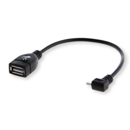 Adapter USB Micro B (M) kątowy - A (F) OTG CL-61