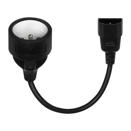 Adapter zasilania IEC C14 - CEE 7/5 (E) 15 cm CL-180