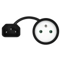 Adapter zasilania IEC C14 - CEE 7/5 (E) 15 cm CL-180