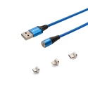 KABEL Magnetyczny USB 1m, niebieski CL-154