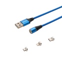 KABEL Magnetyczny USB 2m, niebieski CL-157