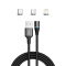 Kabel Magnetyczny USB 2m, czarny CL-155