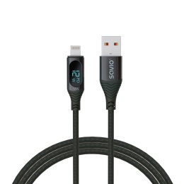 Kabel USB-Lightning z wyświetlaczem, 1m CL-173