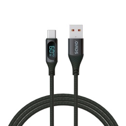 Kabel USB-USB-C z wyświetlaczem, 1m CL-172