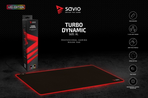 Podkładka Gamingowa LED Turbo Dynamic XL
