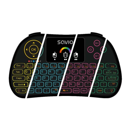 Podświetlana mini klawiatura bezprzewodowa RGB TV Box, Smart TV, konsole, PC KW-03