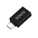 Adapter USB-A 3.1 (Ż) – USB-C 3.1 (M) AK-80
