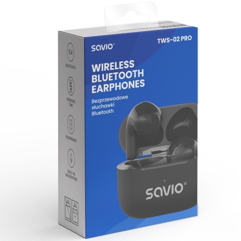 Bezprzewodowe słuchawki Bluetooth TWS-02 PRO Bezprzewodowe słuchawki Bluetooth TWS-02 PRO