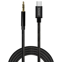 Kabel USB-C – Mini Jack 3.5 mm, 1m, CL-187