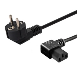 Kabel zasilający Schuko (M) kątowy - IEC C13 1,8m CL-116