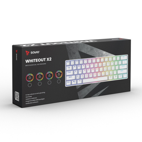 Klawiatura mechaniczna Whiteout X2 OUTEMU PEACH SILENT