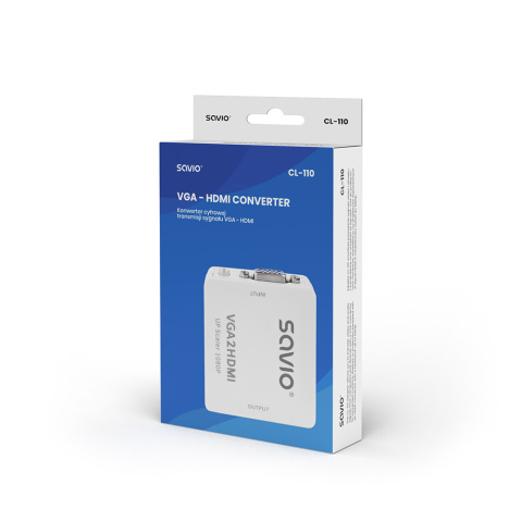 Konwerter/Adapter VGA - HDMI Full HD/1080p 60Hz CL-110