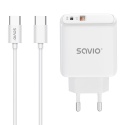 Ładowarka sieciowa 30W + kabel, biała LA-10 Ładowarka sieciowa 30W + kabel, biała LA-10