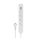 Listwa zasilająca 3xUSB-A, 1.5 m, LZ-12