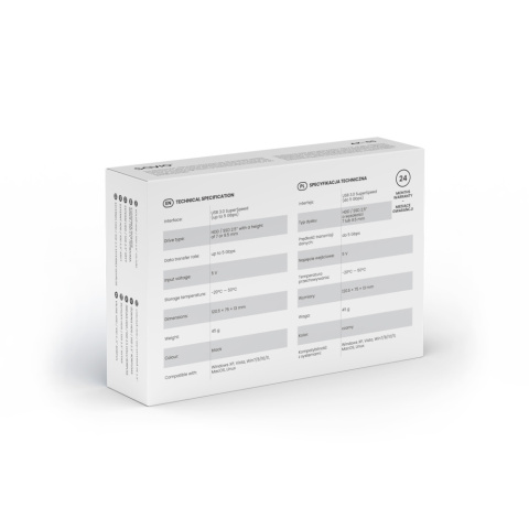 Obudowa na dysk zewnętrzny HDD / SSD 2.5", AK-65 Obudowa na dysk zewnętrzny HDD / SSD 2.5", AK-65
