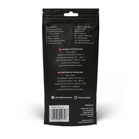 Pasta termoprzewodząca GLACIER TG-04 4g Pasta termoprzewodząca GLACIER TG-04 4g