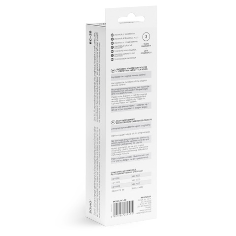 Pilot uniwersalny/zamiennik do Cyfrowy Polsat RC-20