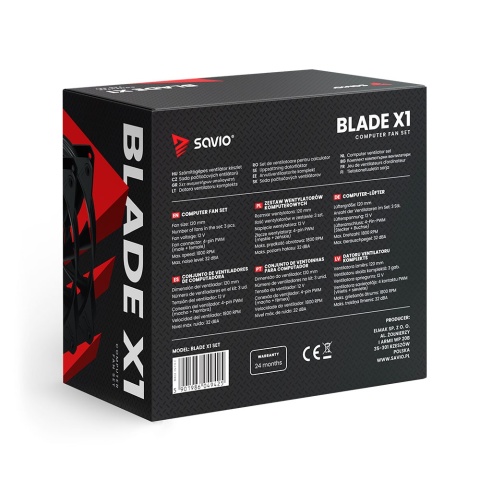 Zestaw wentylatorów BLADE X1 SET 3 x 120mm 4-pin PWM