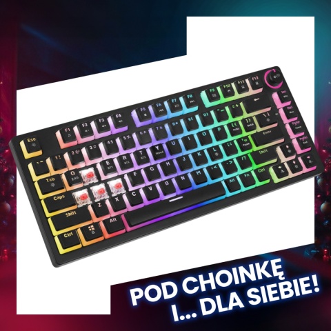 Bezprzewodowa klawiatura mechaniczna Phenix RED PUDDING