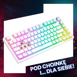 Bezprzewodowa klawiatura mechaniczna Phenix White RED PUDDING