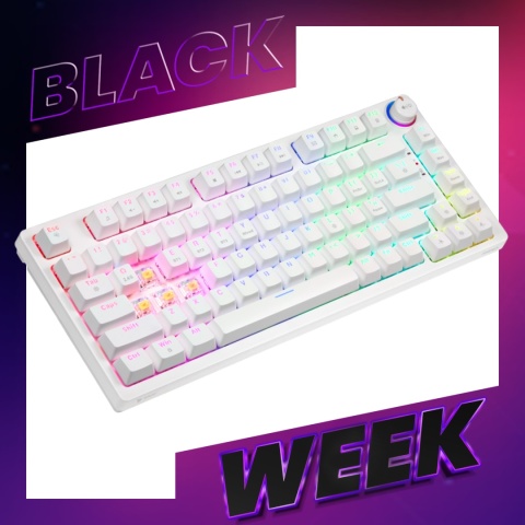 Bezprzewodowa klawiatura mechaniczna Phenix White YELLOW ABS