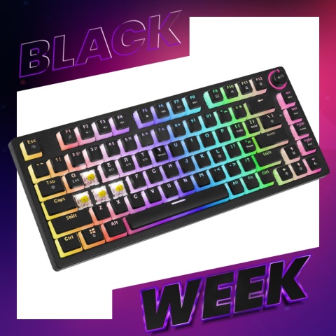 Bezprzewodowa klawiatura mechaniczna Phenix YELLOW PUDDING