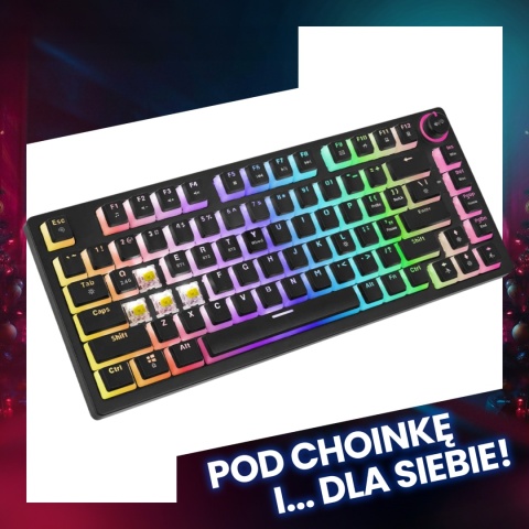 Bezprzewodowa klawiatura mechaniczna Phenix YELLOW PUDDING