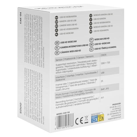 Kamera internetowa 720P SAVIO CAK-04