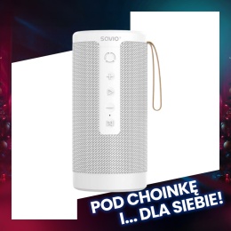 Głośnik Bluetooth STEREO BS-032 2x5W biały, AUX, SD, TWS