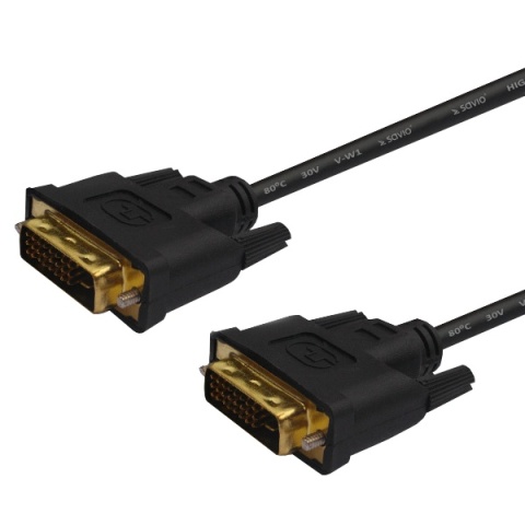 Kabel DVI-D (M) – DVI-D (M) 24+1 dual link 1,8m CL-31