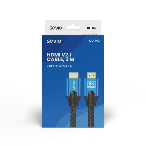 Kabel HDMI (M) v2.1, 3m, CL-143