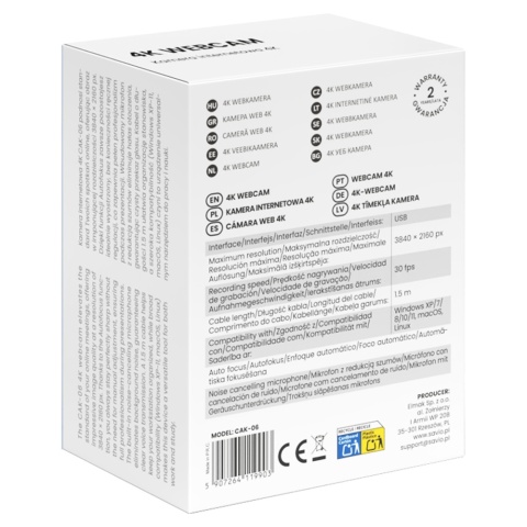 Kamera internetowa 4K CAK-06