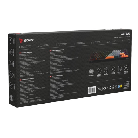 Klawiatura magnetyczna ASTRAL Black OUTEMU White Jade RGB 3 kolory keycapów