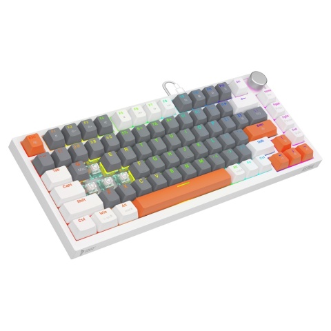 Klawiatura magnetyczna ASTRAL White, OUTEMU White Jade, RGB 3 kolory keycapów