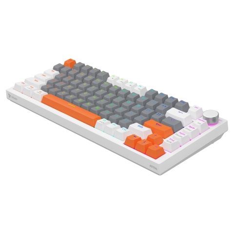 Klawiatura magnetyczna ASTRAL White, OUTEMU White Jade, RGB 3 kolory keycapów