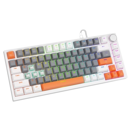 Klawiatura magnetyczna ASTRAL White, OUTEMU White Jade, RGB 3 kolory keycapów