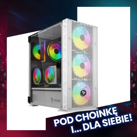 Obudowa X1 ARGB Mesh/Glass RAPTOR White