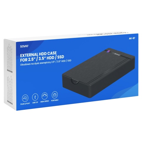 Obudowa dysku zewnętrznego AK-87 SSD SATA / HDD 3.5"