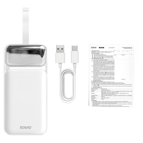 POWERBANK BA-15 50000 mAh, biały