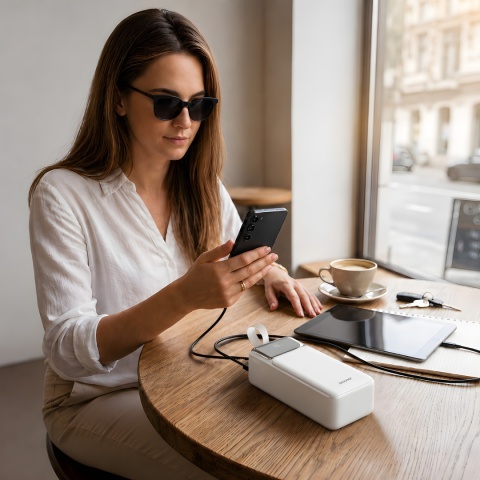 POWERBANK BA-15 50000 mAh, biały