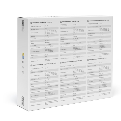 Regulowany uchwyt UTV-03 TV 23’’ – 55’’ 30 kg