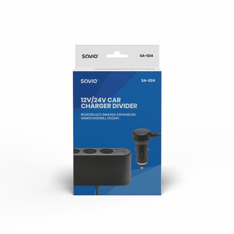 Rozdzielacz gniazda zapalniczki SA-024 2x USB, 3,1A