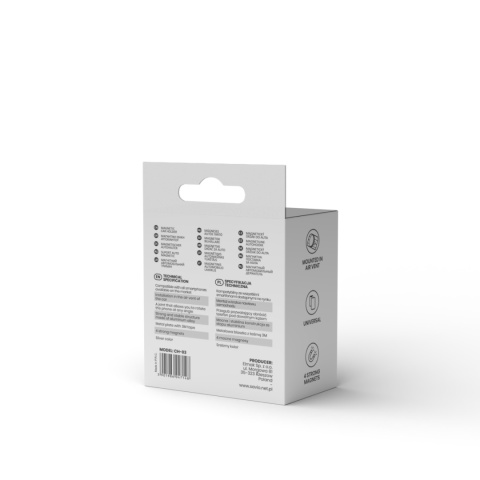 Uchwyt magnetyczny samochodowy CH-02 aluminiowy, czarny