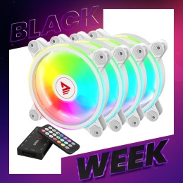 Zestaw wentylatorów ARGB FAN-01 WHITE