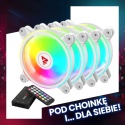Zestaw wentylatorów ARGB FAN-01 WHITE